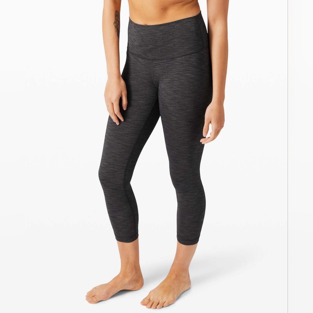Lululemon HR Wunder Under 23" Crop Heathered Black